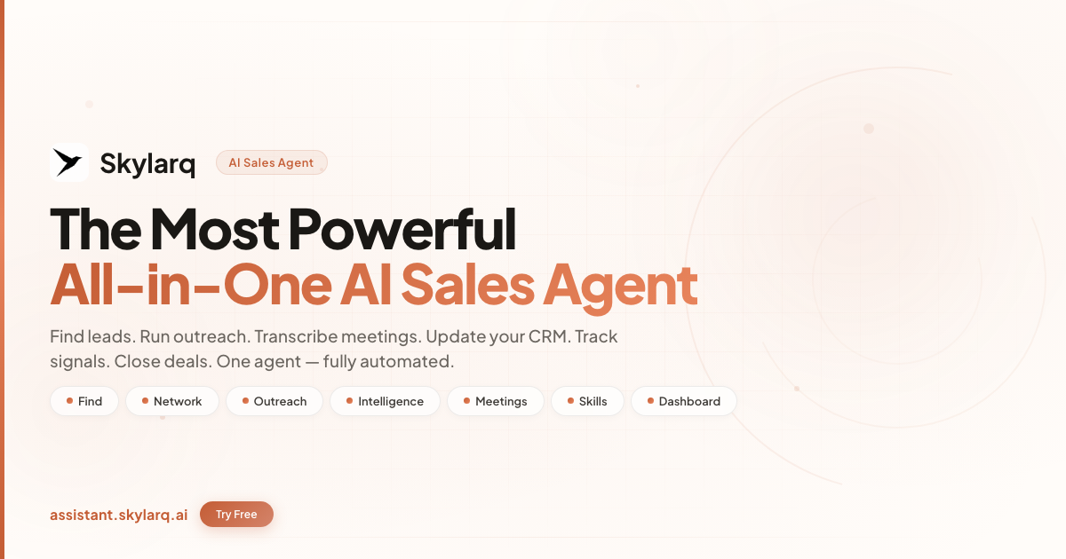 Skylarq Network -- your relationship map showing connected contacts and warm paths